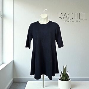 NWOT, RACHEL Rachel Roy, Navy Blue Leopard Print A-Line Dress, XL